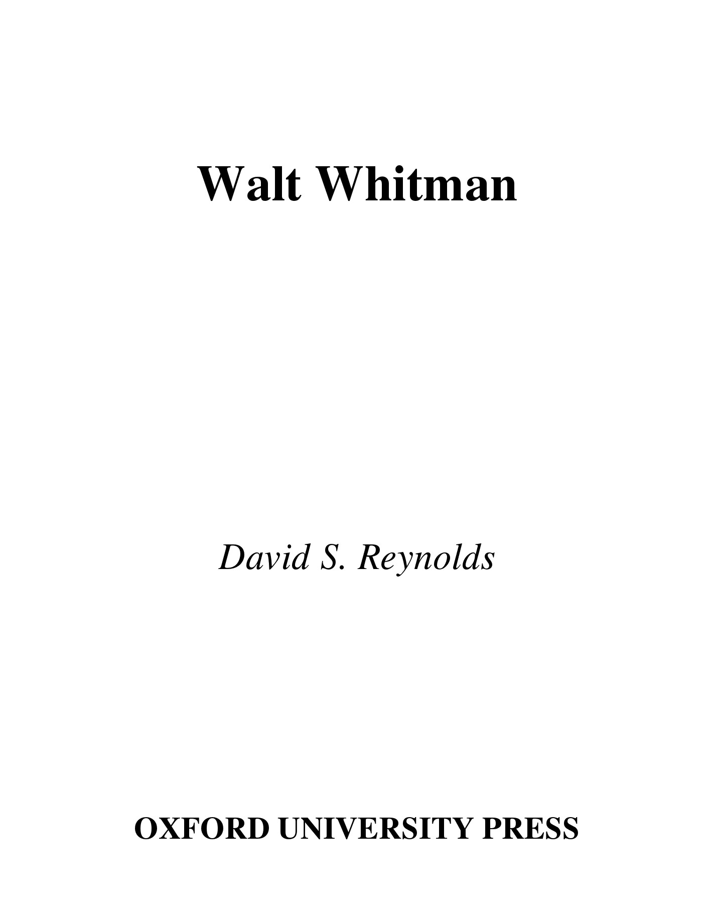 Walt Whitman